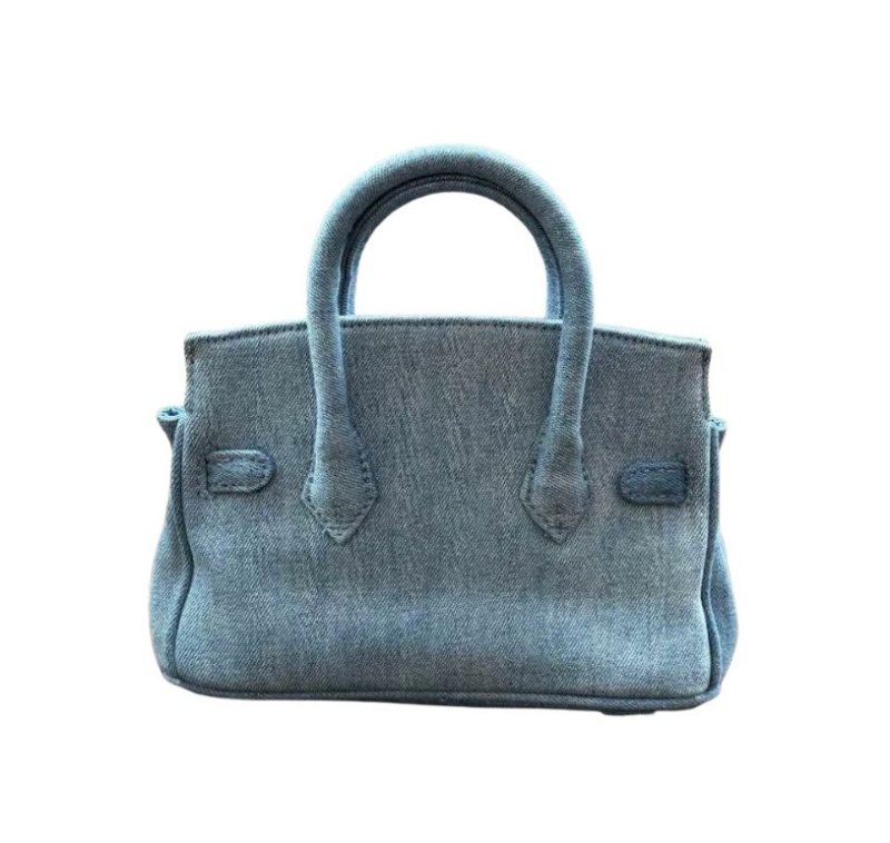 画像3: Unisex Mickey x DISNEY Washed Denim Mickey Birkin Tote Shoulder Crossbody Bag　ウォッシュドデニムミッキー＆ミニーBKトートショルダークロスボディバッグ (3)