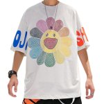 画像2: Sunflower printed round neck Tshirts  フラワー＆スマイル ひまわり プリント ラウンドネック Tシャツ ユニセックス男女兼用 (2)
