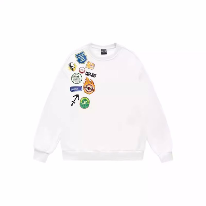 画像3: Emblem Popeye print  sweat pullover   ユニセックス 男女兼用エンブレムポパイプリント スウェット トレーナー (3)