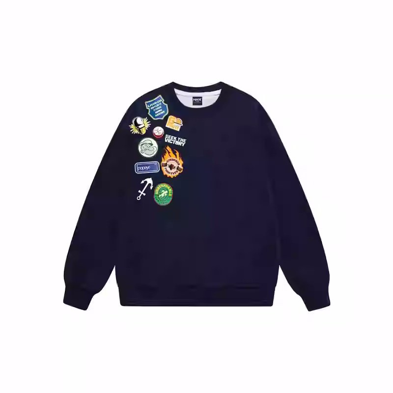 画像4: Emblem Popeye print  sweat pullover   ユニセックス 男女兼用エンブレムポパイプリント スウェット トレーナー (4)