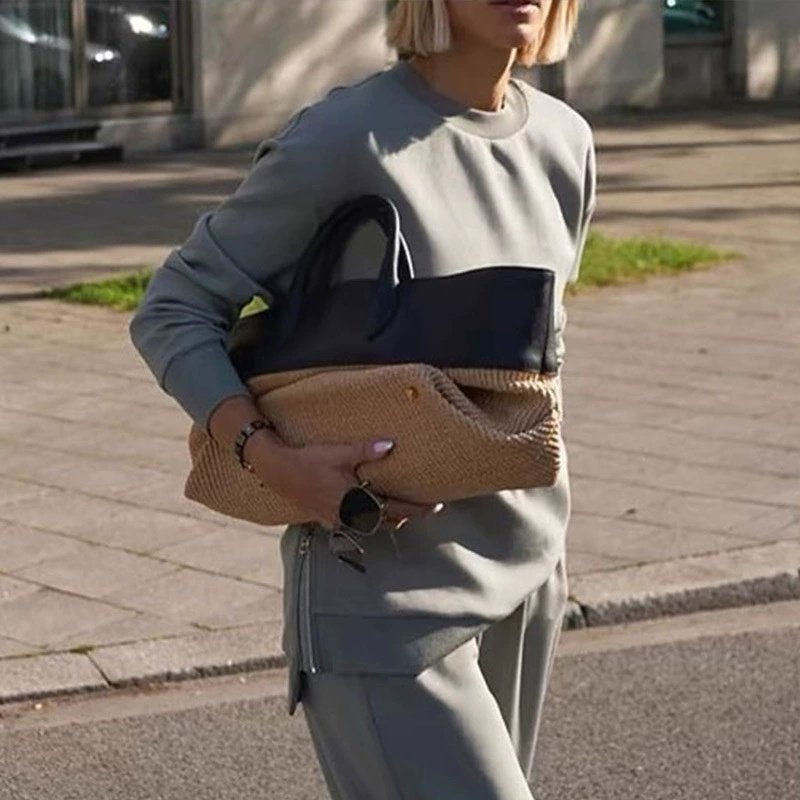 画像6: Raffia straw woven and leather basket tote bag　ユニセックスラフィア ストロー編み＆レザーかご籠トートバッグ (6)