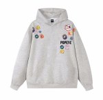 画像2: Emblem Popeye print hoodie  sweat pullover   ユニセックス 男女兼用エンブレムポパイプリントフーディ スウェット パーカー (2)