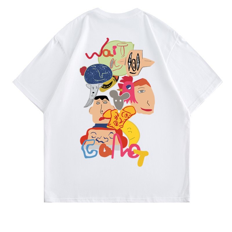 画像2: dont@me Comic Print Round Neck T-Shirt 　 DONT@MEコミックプリント ラウンドネック Tシャツ ユニセックス 男女兼用 (2)