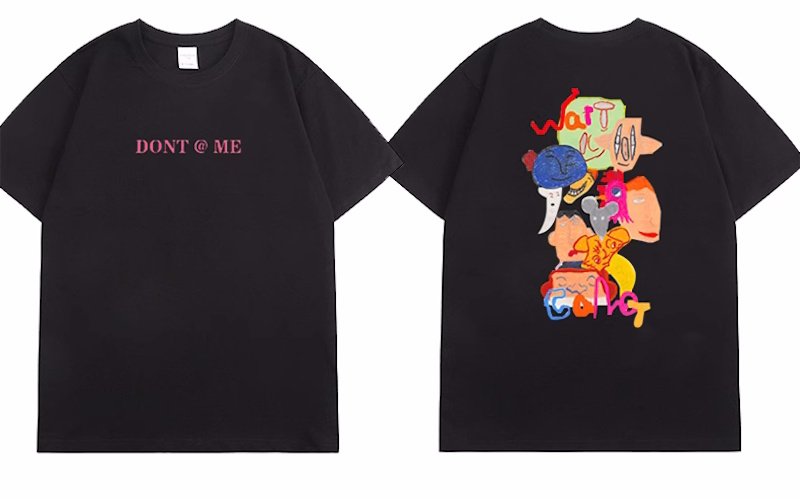 画像5: dont@me Comic Print Round Neck T-Shirt 　 DONT@MEコミックプリント ラウンドネック Tシャツ ユニセックス 男女兼用 (5)