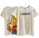 画像1: Vintage Style Bart SimpsonPrint Round Neck T-Shirt 　ヴィンテージスタイル シンプソンファミリーバートシンプソンプリント ラウンドネック Tシャツ ユニセックス 男女兼用 (1)