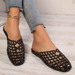 画像7: Baotou Hole Soft Sole Flat Sandals Slippers　バオトゥホールフラットハーフサンダル　スリッパミュール (7)