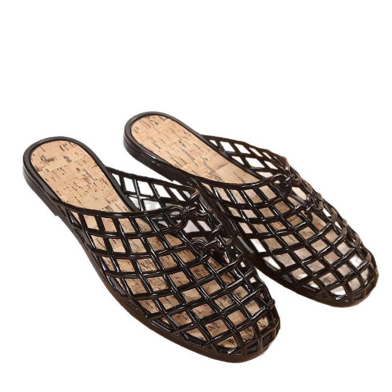 画像8: Baotou Hole Soft Sole Flat Sandals Slippers　バオトゥホールフラットハーフサンダル　スリッパミュール (8)