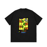 画像7: unisex unisex box carrot graphic paint Short Sleeve T-Shirt 　ボックスキャロットグラフィックペイントラウンドネック Tシャツ ユニセックス 男女兼用 (7)