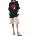 画像4: Heart and Casper embroidery Short Sleeve T-Shirt 　ハート＆キャスパー刺繍ラウンドネック Tシャツ ユニセックス 男女兼用 (4)
