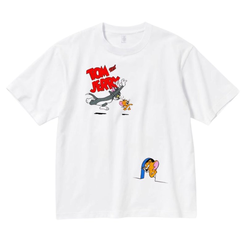 画像1: Tom and Jerry Round Neck T-Shirt　トムとジェリートム＆ジェリ― ラウンドネック Tシャツ ユニセックス 男女兼用 (1)