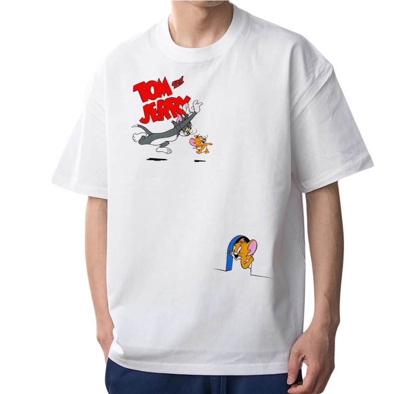 画像2: Tom and Jerry Round Neck T-Shirt　トムとジェリートム＆ジェリ― ラウンドネック Tシャツ ユニセックス 男女兼用 (2)
