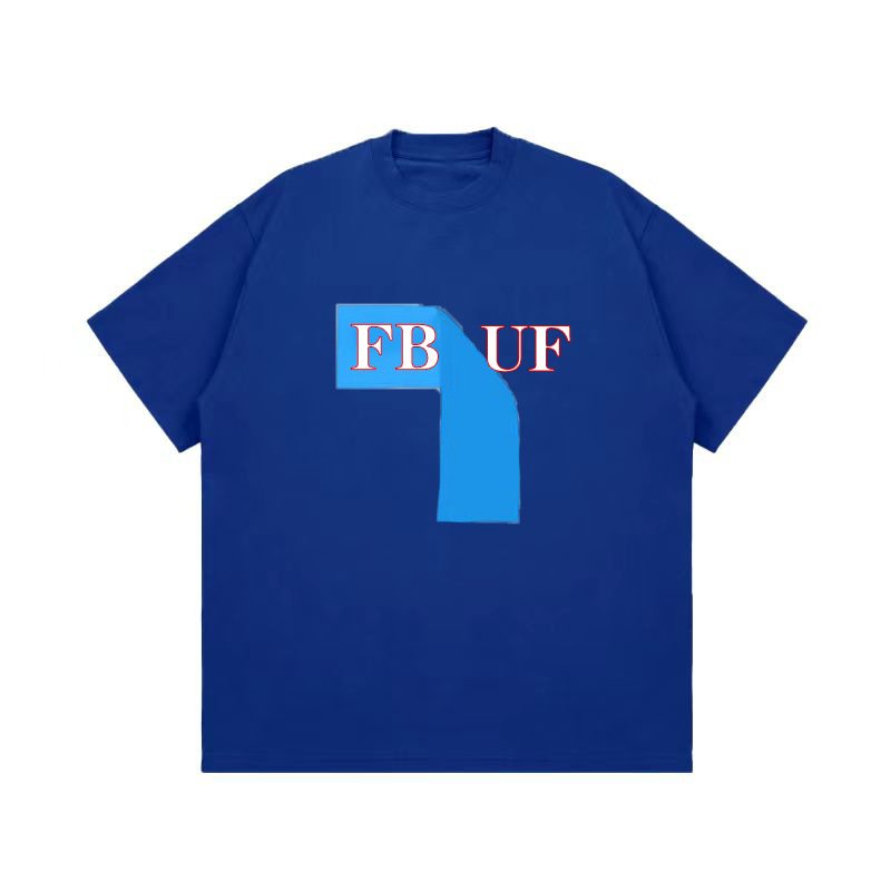 画像7: unisex FBUF logo  paint Short Sleeve T-Shirt 　FBUFロゴ＆ブルーペイントラウンドネック Tシャツ ユニセックス 男女兼用 (7)