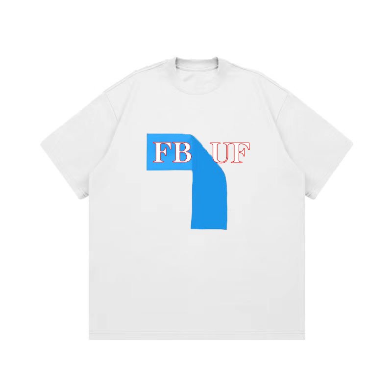 画像4: unisex FBUF logo  paint Short Sleeve T-Shirt 　FBUFロゴ＆ブルーペイントラウンドネック Tシャツ ユニセックス 男女兼用 (4)