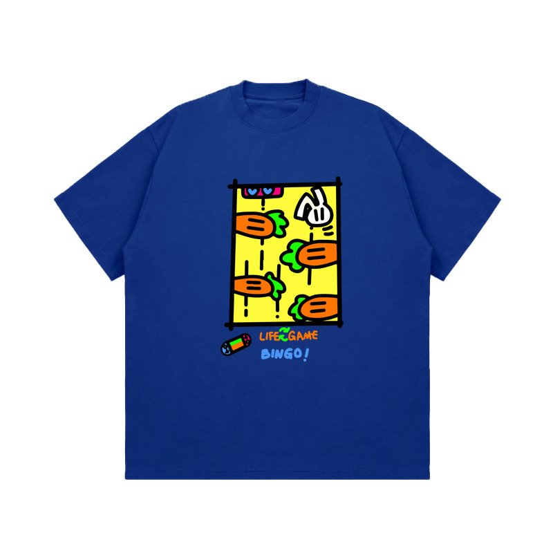 画像9: unisex unisex box carrot graphic paint Short Sleeve T-Shirt 　ボックスキャロットグラフィックペイントラウンドネック Tシャツ ユニセックス 男女兼用 (9)