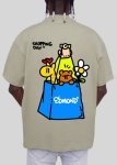 画像8: unisex shopping day graphic paintShort Sleeve T-Shirt 　shopping day レターロゴ＆グラフィックペイントラウンドネック Tシャツ ユニセックス 男女兼用 (8)