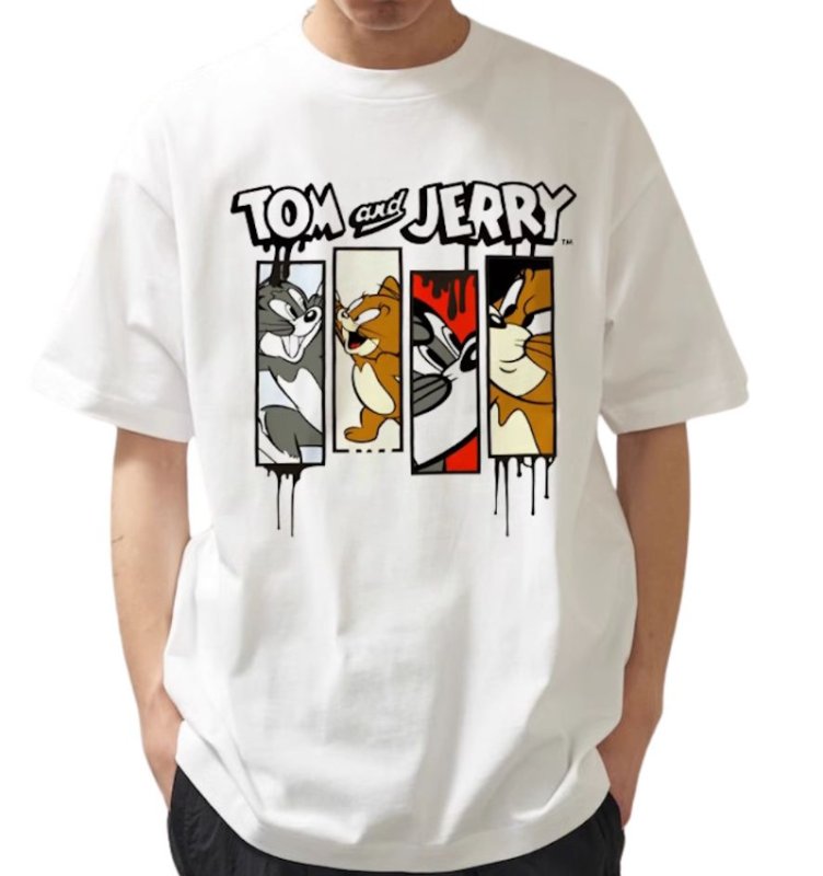 画像2: Ugly Tom and Jerry Box  Print Round Neck T-Shirt　アグリートムとジェリーボックス プリントラウンドネック Tシャツ ユニセックス 男女兼用 (2)