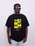 画像3: unisex unisex box carrot graphic paint Short Sleeve T-Shirt 　ボックスキャロットグラフィックペイントラウンドネック Tシャツ ユニセックス 男女兼用 (3)