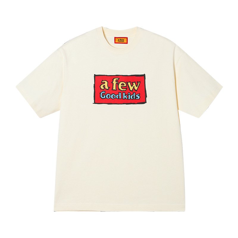 画像4: unisex  afewgoodkids letter print Short Sleeve T-Shirt 　レターロゴプリントラウンドネック Tシャツ ユニセックス 男女兼用 (4)