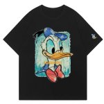 画像1: unisex Vintage Style Donald Duck Short Sleeve T-Shirt　ヴィンテージスタイルドナルドダックプリントラウンドネック Tシャツ ユニセックス 男女兼用 (1)