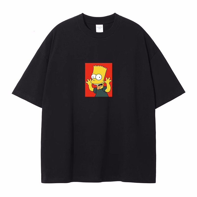 画像2: unisex box bart simpson print  Short Sleeve T-Shirt 　ボックスバートシンプソンプリントラウンドネック Tシャツ ユニセックス 男女兼用 (2)