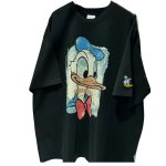 画像3: unisex Vintage Style Donald Duck Short Sleeve T-Shirt　ヴィンテージスタイルドナルドダックプリントラウンドネック Tシャツ ユニセックス 男女兼用 (3)