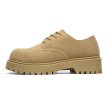 画像3: Thick-soled suede lace-up derby martin shoes Loafers　メンズ 男女兼用 厚底プラットフォームスエードレザーレースアップダービーマーティンシューズローファースリッポン (3)