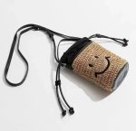 画像3: Smile Drawstring Basket Tote Shoulder Bag　スマイル筒形バスケットかご籠トートショルダーバッグ (3)
