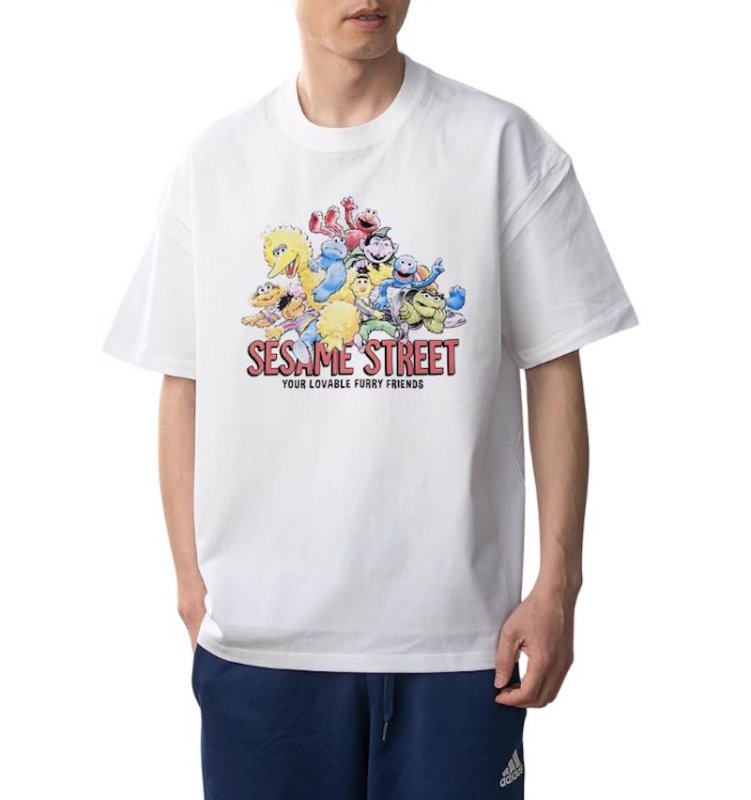 画像2: Sesame Street Print Round Neck T-Shirt　セサミストリート プリントラウンドネック Tシャツ ユニセックス 男女兼用 (2)