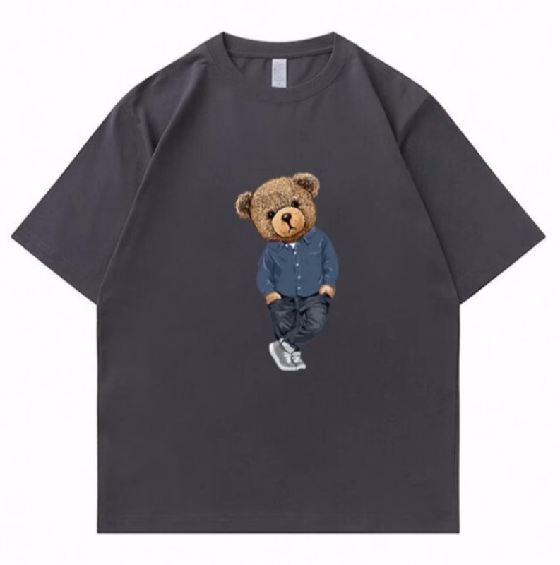 画像3: unisex Trendy Stylish Bear print Short Sleeve T-Shirt 　トレンディースタイリッシュベア熊プリントラウンドネック Tシャツ ユニセックス 男女兼用 (3)