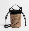 画像4: Smile Drawstring Basket Tote Shoulder Bag　スマイル筒形バスケットかご籠トートショルダーバッグ (4)