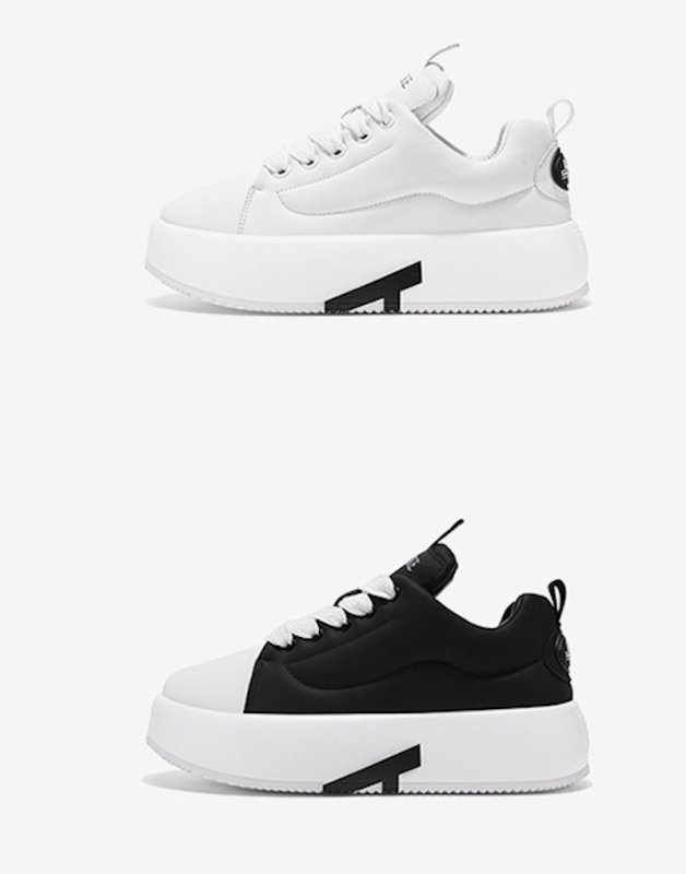 画像3: Unisex  Round toe lace-up platform dad sneakers shoes ユニセックス 男女兼用ラウンドトゥレースアップ厚底ダッドスニーカー　シューズ (3)