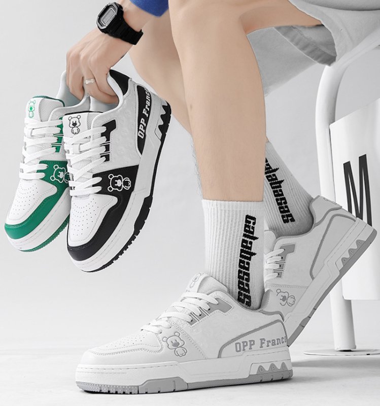 画像5: Unisex Violence Bear Point Leather Lace-up Sneakers shoes  ユニセックス 男女兼用バイオレンスベアポイントレザーレースアップスニーカー (5)