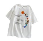 画像6: unisex Planet print round neck Short Sleeve T-Shirt 　プラネット プリントラウンドネック Tシャツ ユニセックス 男女兼用 (6)