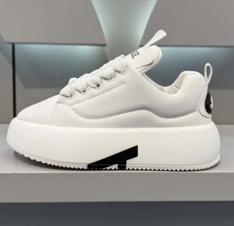 画像4: Unisex  Round toe lace-up platform dad sneakers shoes ユニセックス 男女兼用ラウンドトゥレースアップ厚底ダッドスニーカー　シューズ (4)