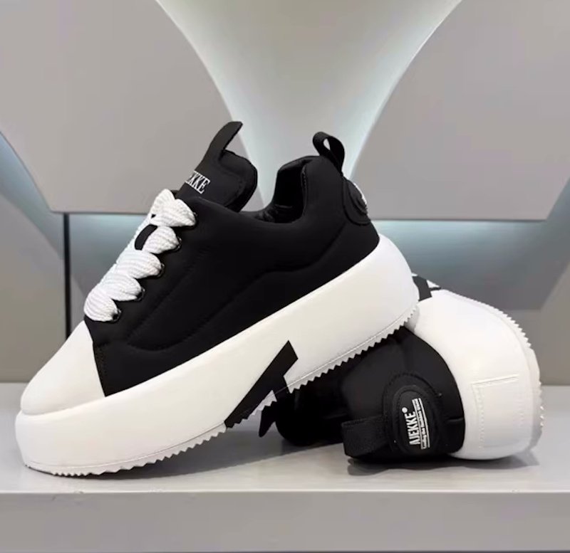 画像6: Unisex  Round toe lace-up platform dad sneakers shoes ユニセックス 男女兼用ラウンドトゥレースアップ厚底ダッドスニーカー　シューズ (6)