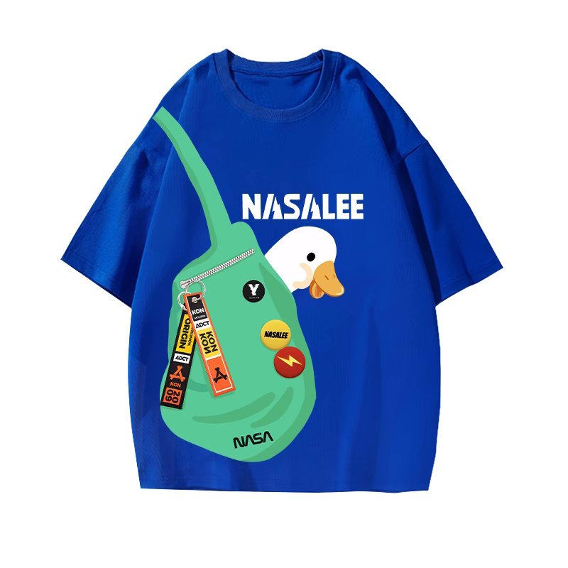 画像4: unisex NASALEE x Bag Goose print Short Sleeve T-Shirt  ナサNASALEEバッググースプリントラウンドネック Tシャツ ユニセックス 男女兼用 (4)