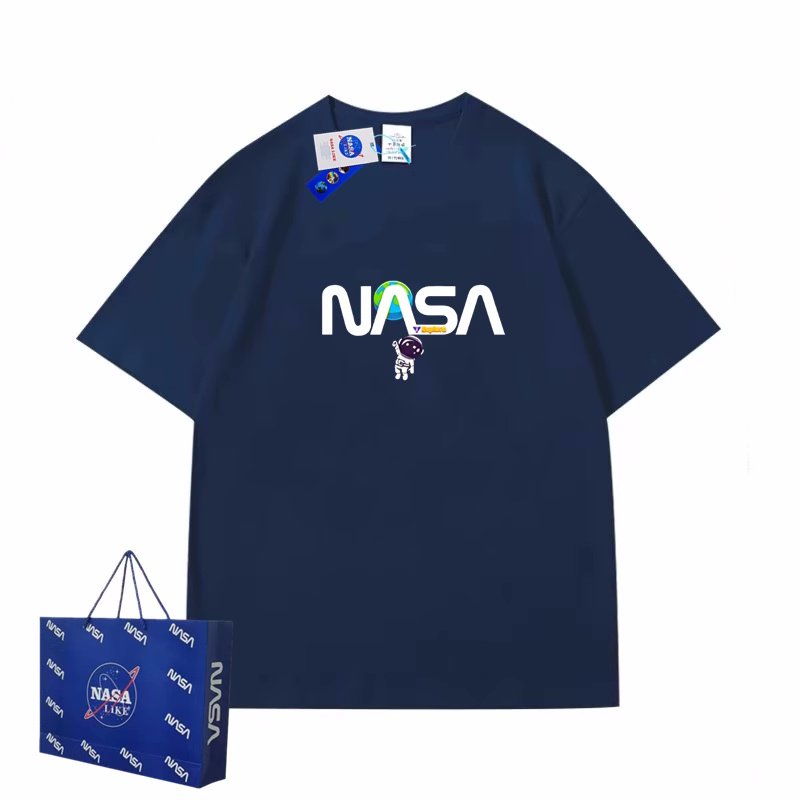 画像6: unisex NASA x Space x Astronaut print Short Sleeve T-Shirt 　ナサNASA×宇宙×宇宙飛行士プリントラウンドネック Tシャツ ユニセックス 男女兼用 (6)