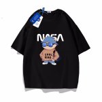 画像3: unisex NASA× Going out with sunglasses bear print Short Sleeve T-Shirt 　お出かけサングラスベア熊プリントラウンドネック Tシャツ ユニセックス 男女兼用 (3)