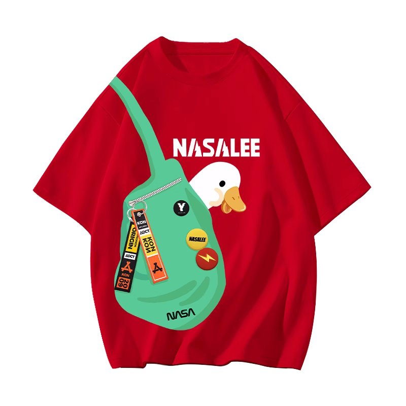 画像3: unisex NASALEE x Bag Goose print Short Sleeve T-Shirt  ナサNASALEEバッググースプリントラウンドネック Tシャツ ユニセックス 男女兼用 (3)