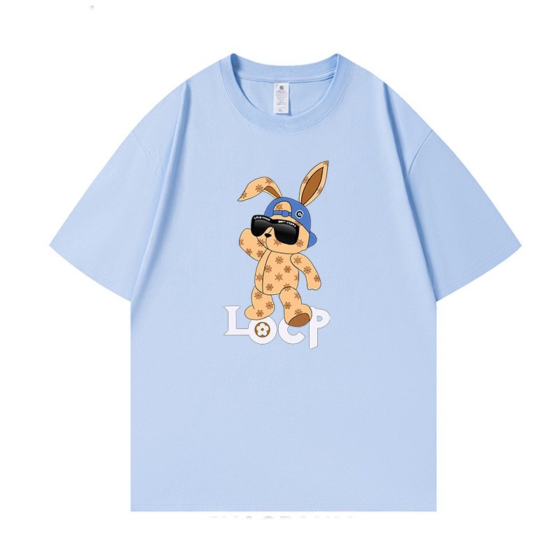 画像8: unisex Monogram Rabbit print Short Sleeve T-Shirt 　モノグラムラビットプリントラウンドネック Tシャツ ユニセックス 男女兼用 (8)