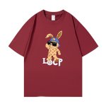 画像5: unisex Monogram Rabbit print Short Sleeve T-Shirt 　モノグラムラビットプリントラウンドネック Tシャツ ユニセックス 男女兼用 (5)