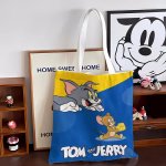 画像2: Tom and Jerry Print Tote Shoulder Bag Eco Shopping Bag 　トムとジェリトートショルダーエコショッピングバッグ (2)