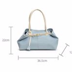 画像6: Contrast color denim tote shoulder underarm bag　コントラストカラーデニムトートショルダーアンダーアームバッグ (6)