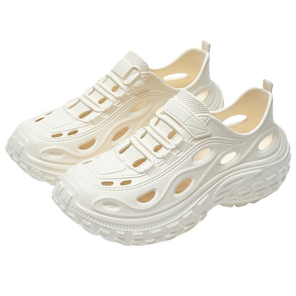 画像1: Unisex Hole shoes with EVA thick sole and anti-slip sneakers shoes ユニセックス 男女兼用EVA厚底滑り止め付きホールシューズ (1)