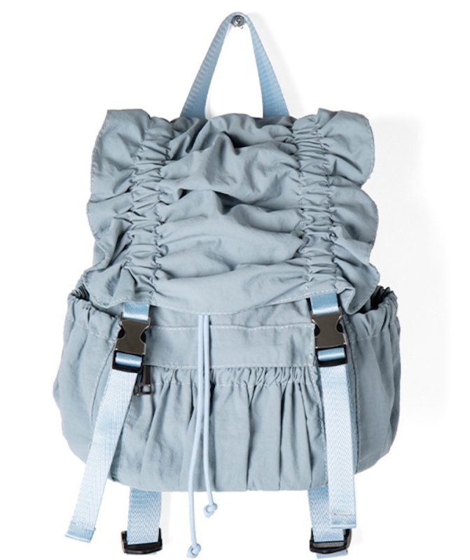 画像3:  Pleated nylon lightweight backpack tote shoulder  bag　プリーツナイロン軽量バックパックリュックトートショルダーアンダーアームバッグ (3)