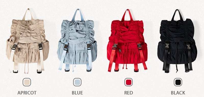 画像6:  Pleated nylon lightweight backpack tote shoulder  bag　プリーツナイロン軽量バックパックリュックトートショルダーアンダーアームバッグ (6)