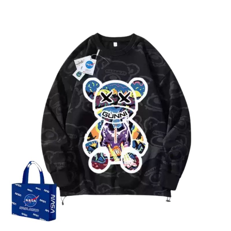 画像8: Nasa x Bear x Brick Bear kaws Sweatshirt 　ユニセックス 男女兼用ナサ×ベア×ブリックベアカウズスウェットシャツ トレーナー (8)