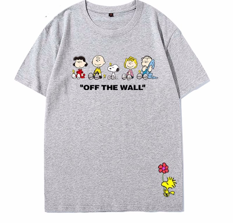画像4: unisex  Snoopy and Friends Joint Short Sleeve T-Shirt　スヌーピーと仲間たちジョイントプリントラウンドネック Tシャツ ユニセックス 男女兼用 (4)