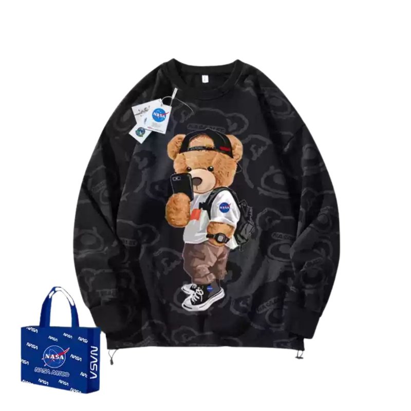 画像16: Nasa x Bear x Brick Bear kaws Sweatshirt 　ユニセックス 男女兼用ナサ×ベア×ブリックベアカウズスウェットシャツ トレーナー (16)
