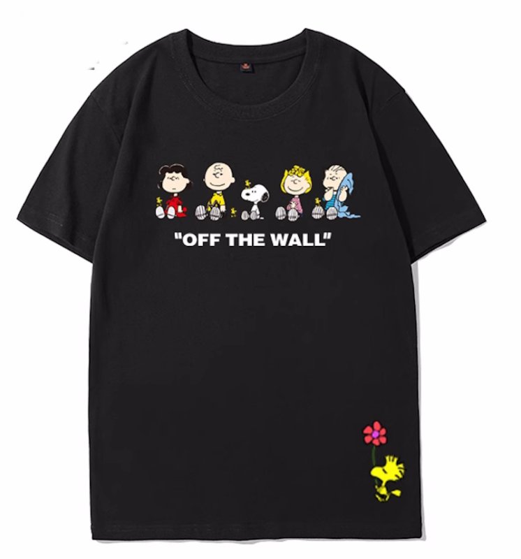 画像3: unisex  Snoopy and Friends Joint Short Sleeve T-Shirt　スヌーピーと仲間たちジョイントプリントラウンドネック Tシャツ ユニセックス 男女兼用 (3)